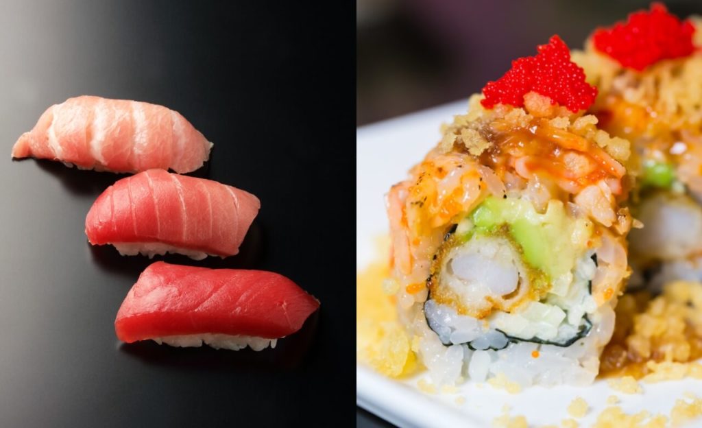 Japanese sushi vs Western