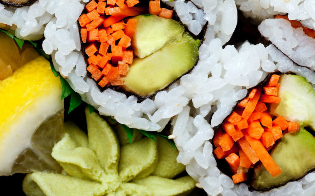 Vegan Sushi Closeup