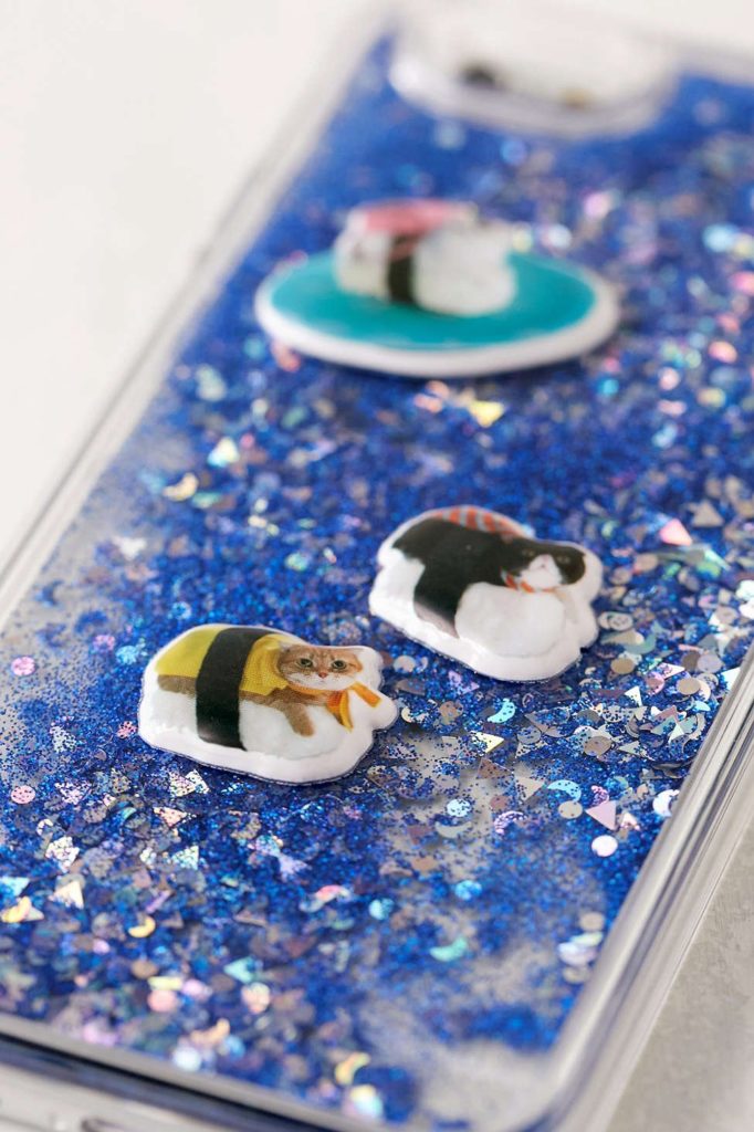 sushi cat puffy stickers
