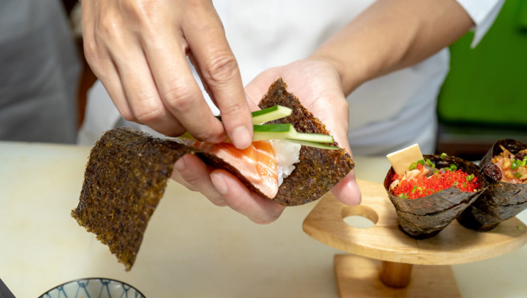 Healthy Sushi Recipe Number 1: Temaki (Hand roll sushi)