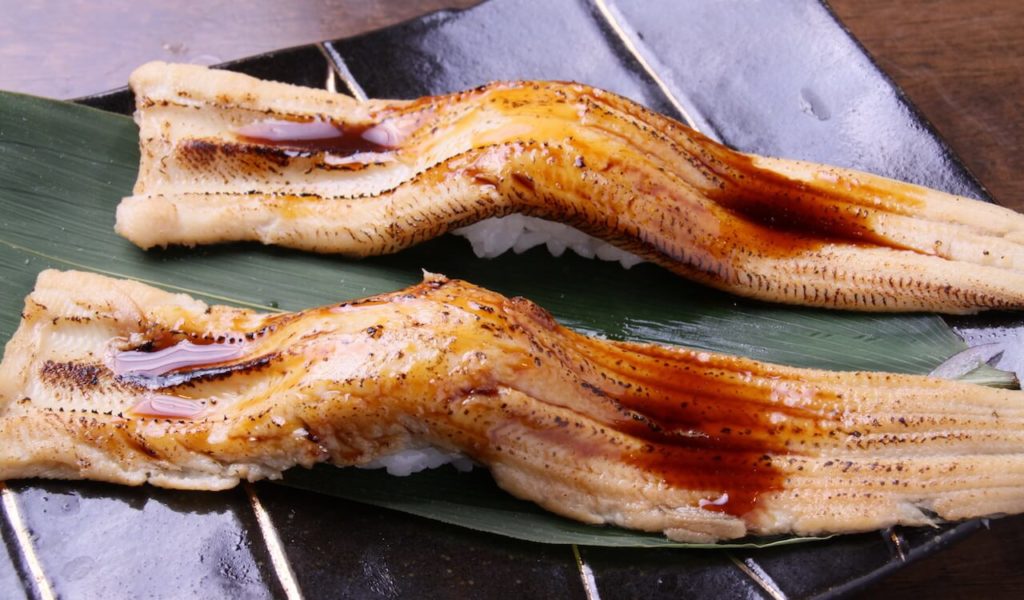 Anago, freshwater eel type of nigiri sushi.