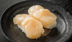 Honorable Mention: Scallop or Hotate nigiri sushi