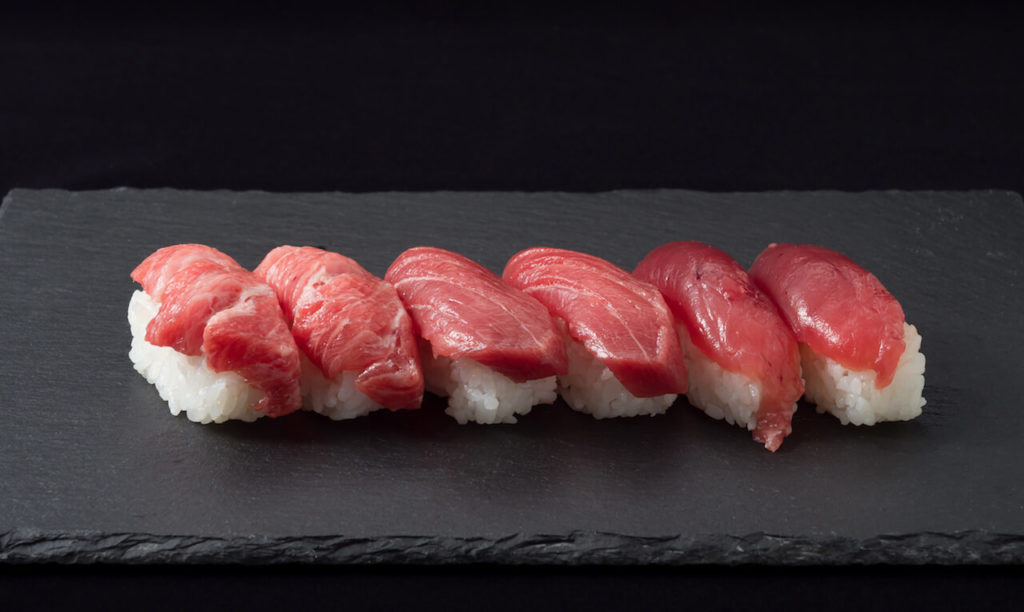 Tuna is the second most popular type of nigiri sushi in Japan