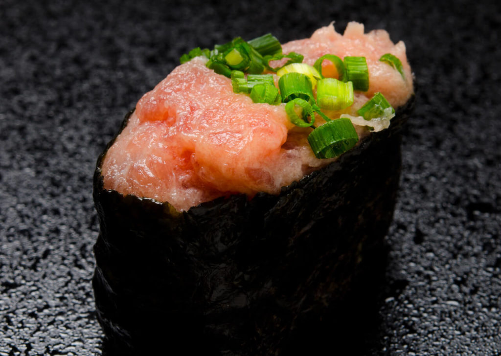 Negitoro: a type of nigiri sushi.