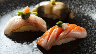 A feature image of 3 types of nigiri sushi