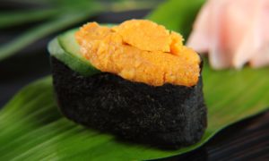 Honorable mention: Uni or sea urchin nigiri sushi