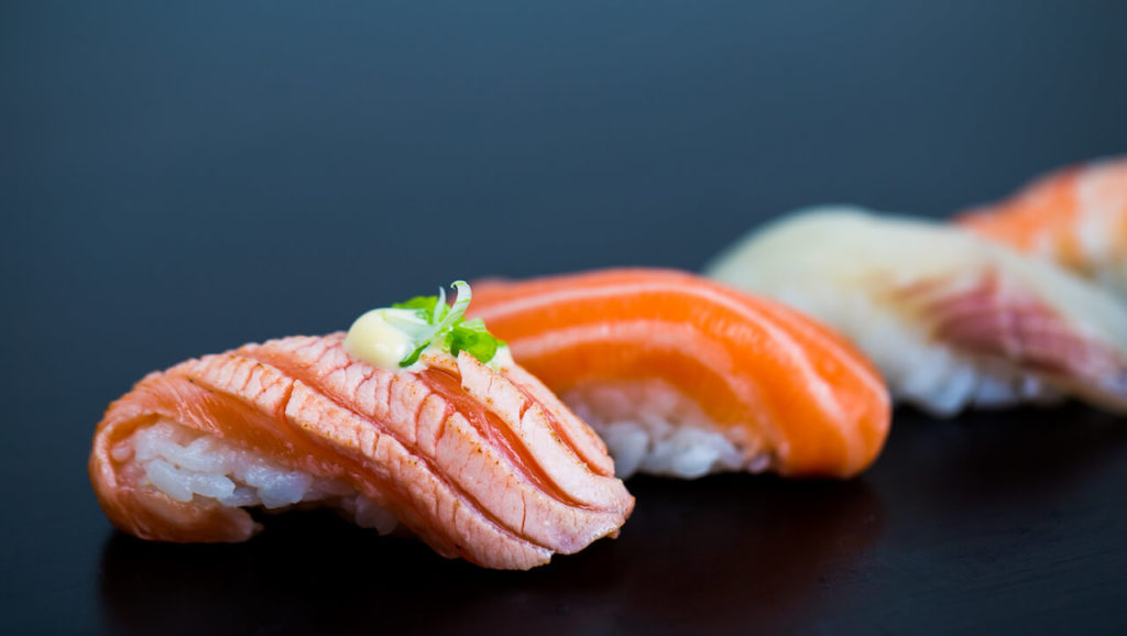 Delicious Salmon Nigiri Sushi