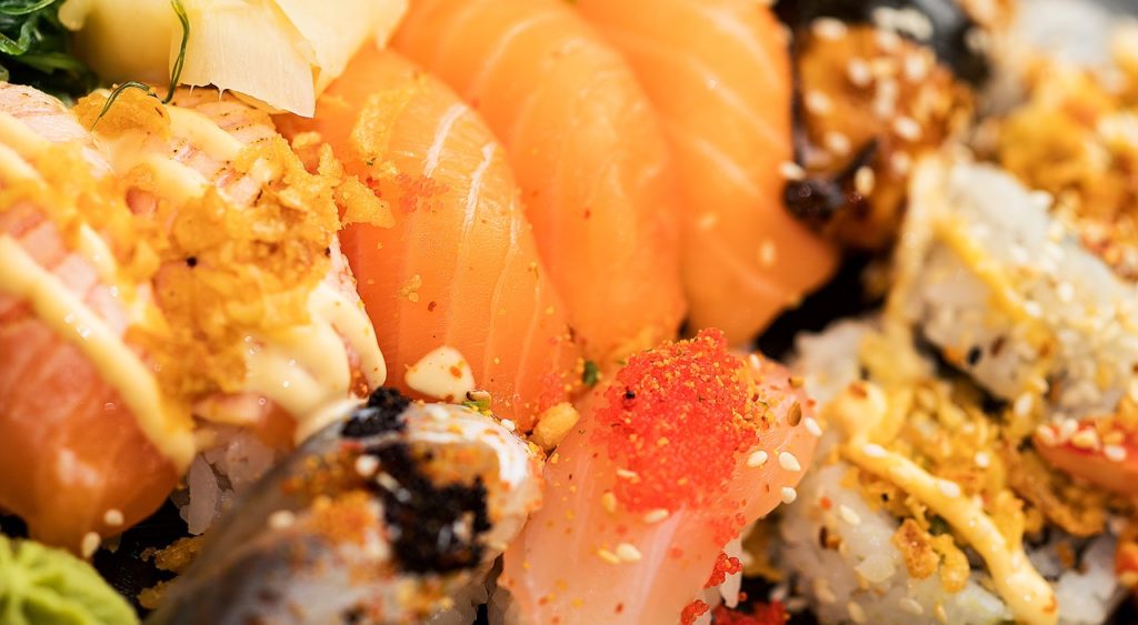 Sushi Arranged Artistically 