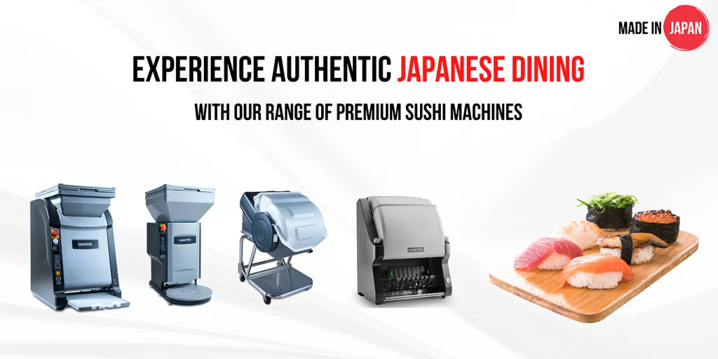 Sushi Machine Banner Image with Onigiri Machine