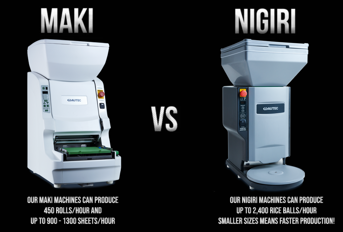 Comparison between Sushi Roll Machine and Nigiri Sushi Machine